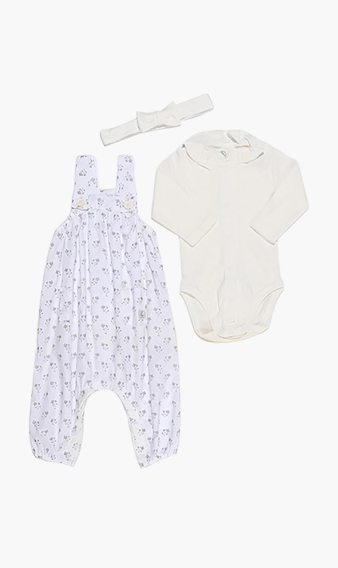 

PETIT BATEAU Floral Print Special Occasion - 3 Piece Set