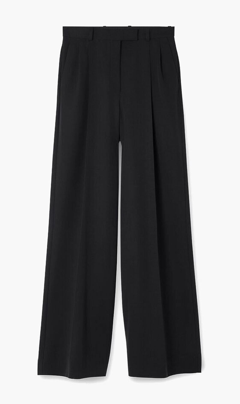 

Versace Black Pants Wide Leg High Waist Gab Eco Wool Solid for Women | The Deal Outlet