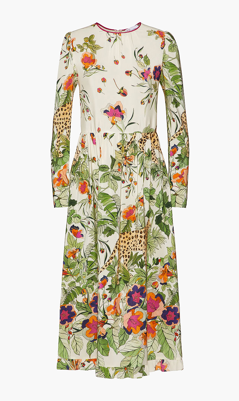 

Red Valentino Garden Printed Silk Dress