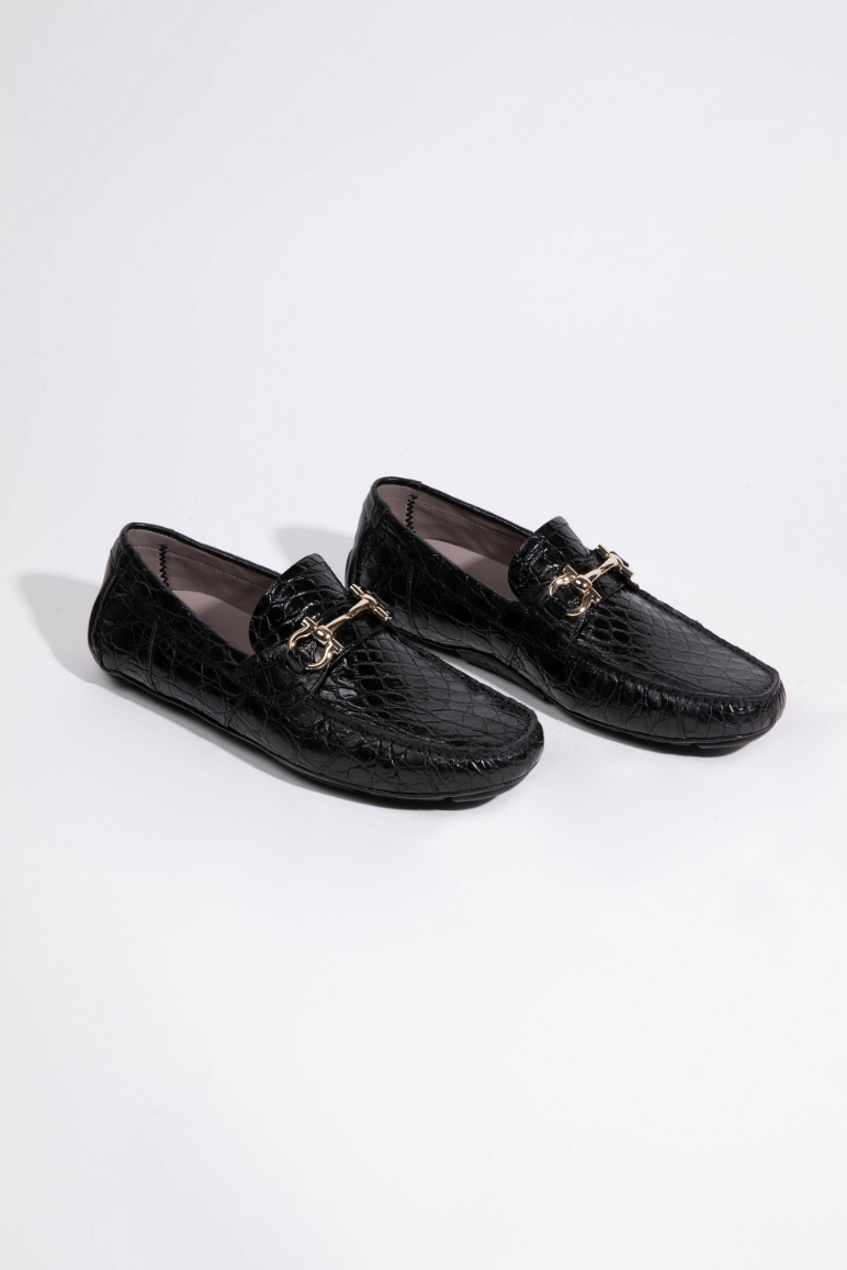 

Salvatore Ferragamo Parigi Crocodile Skin Loafers