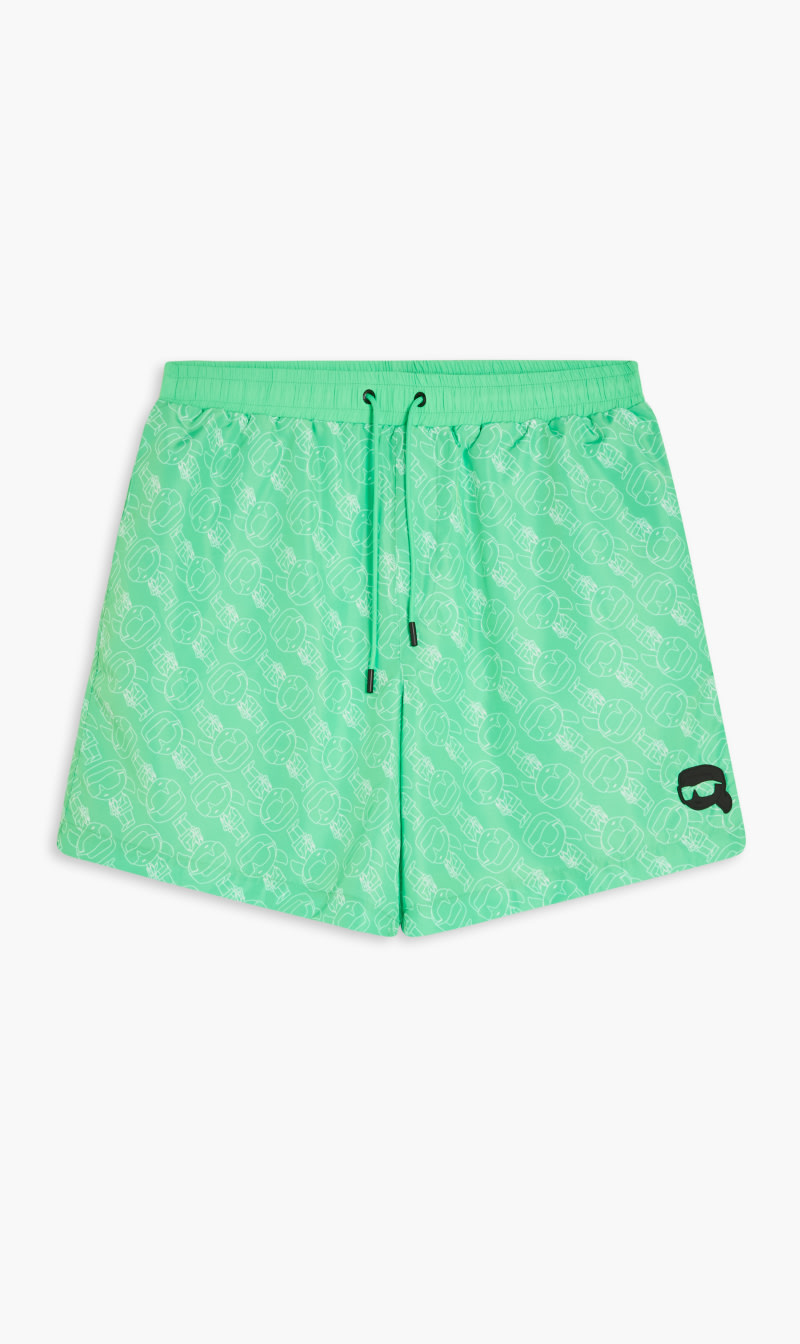 

Karl Lagerfeld Green Ikonik 2.0 Boardshorts for Men | The Deal Outlet