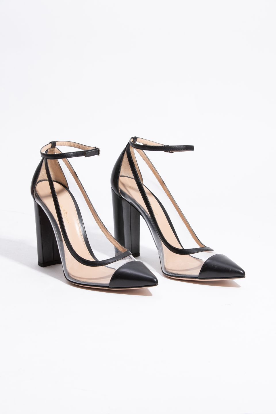 

GIANVITO ROSSI Transparent Ankle Buckle Pumps