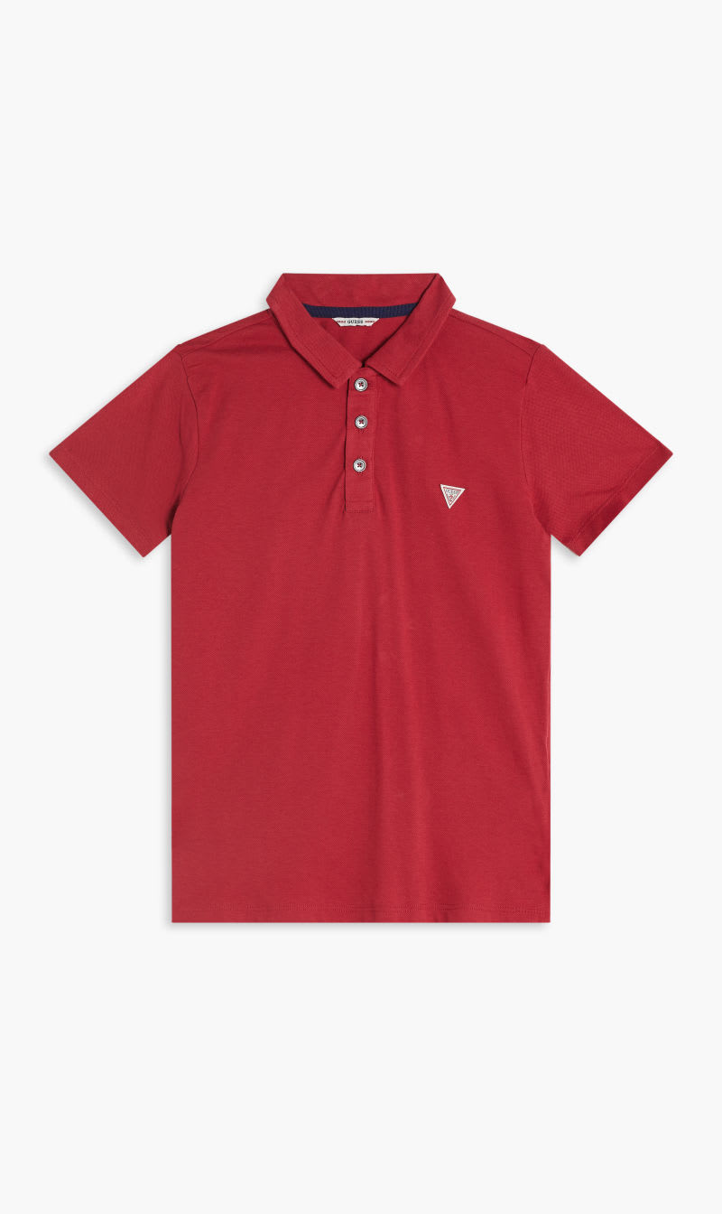 

Guess Red Organic Pique Polo for Boys | The Deal Outlet