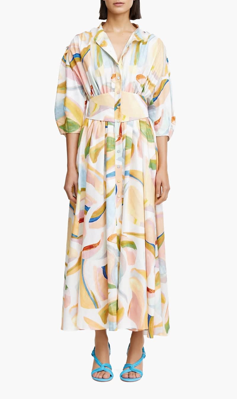 

Acler Multi-color Posthill Midi Dress for Women | The Deal Outlet