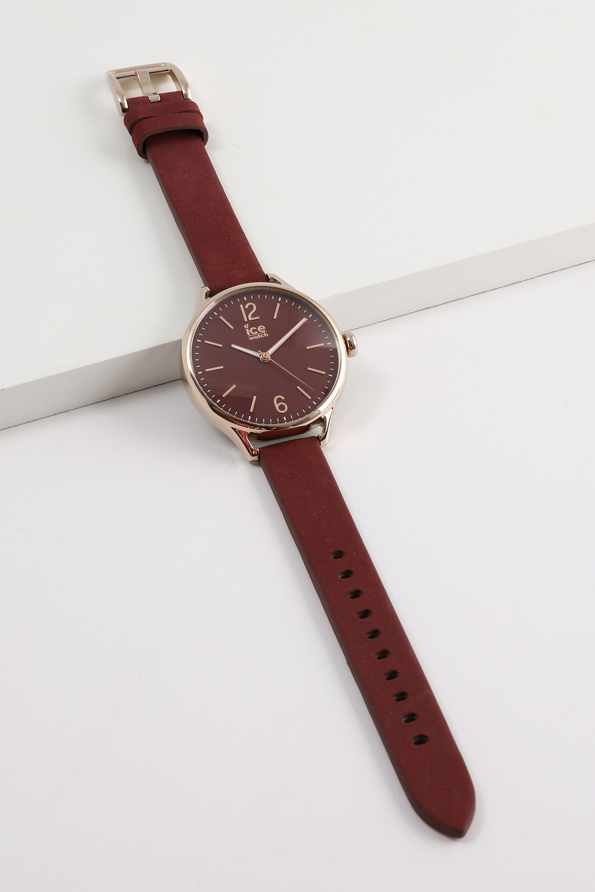 

Ice Watch Ice Time Medium Leather Red Champagne Analog Watch