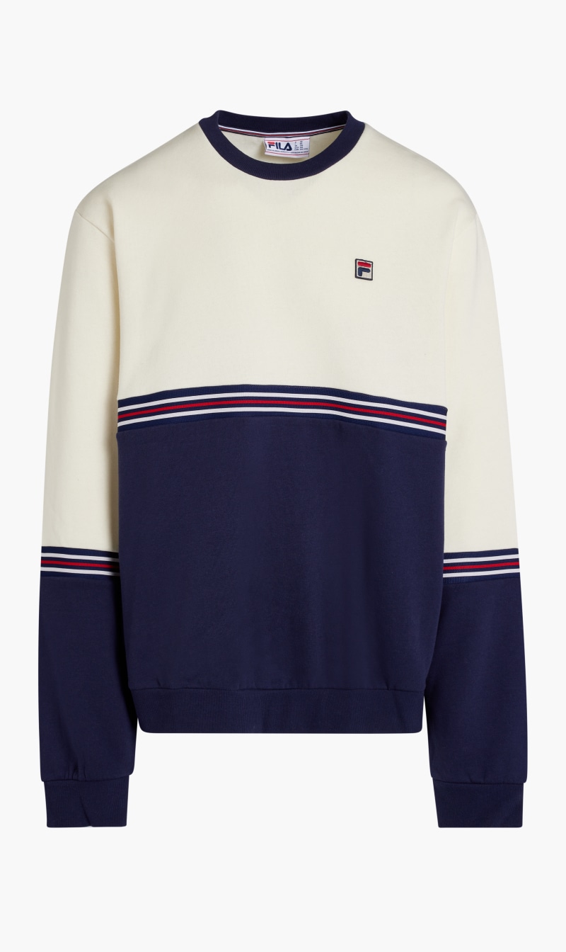 

Fila Blue Attwood Colour Block Crew for Men | The Deal Outlet