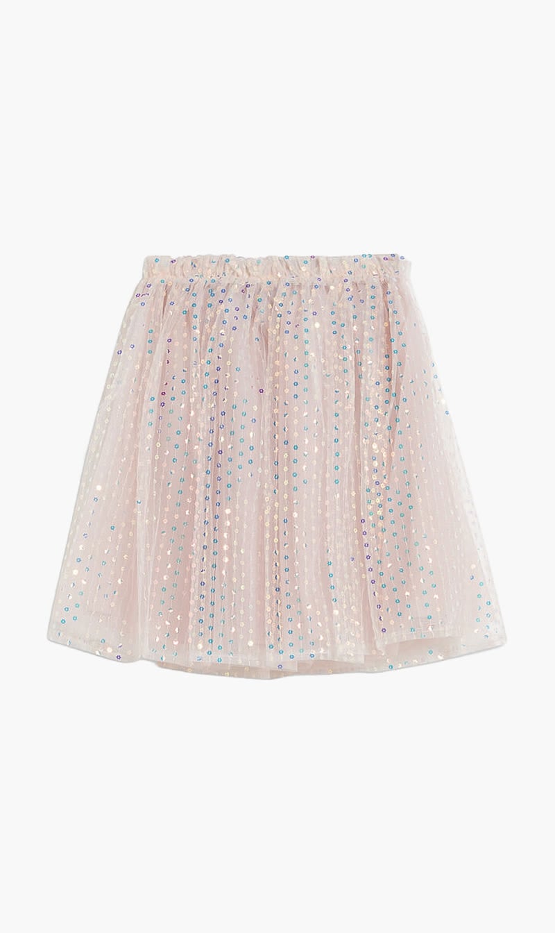 Guess Pink Sequins Midi Skirt for Girls