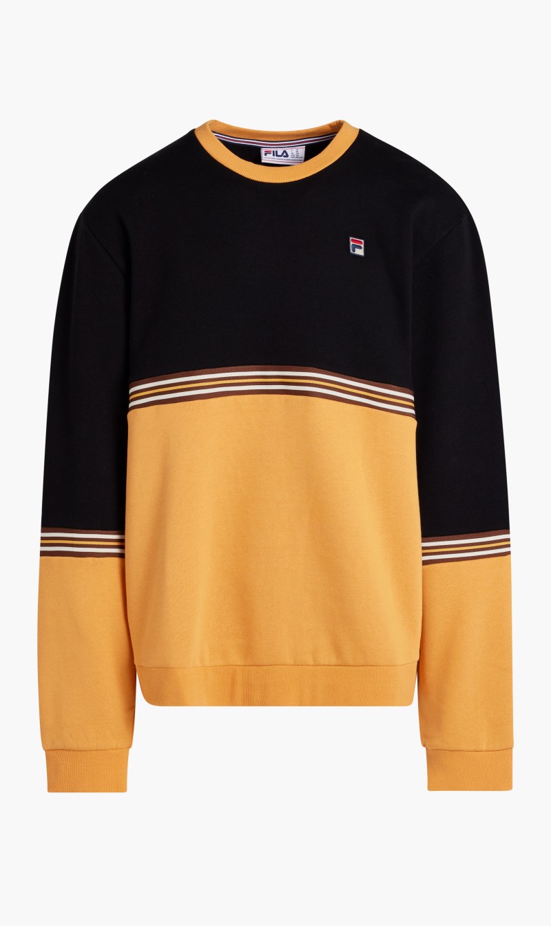 

Fila Yellow Attwood Colour Block Crew for Men | The Deal Outlet