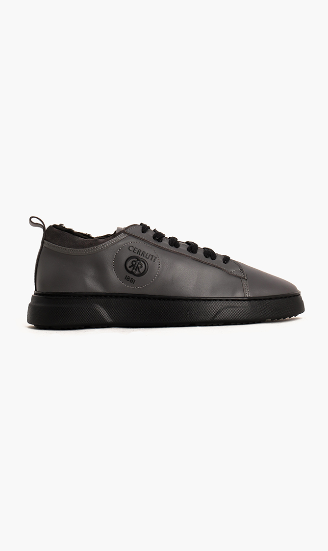 

Cerruti Embossed Logo Leather Sneakers