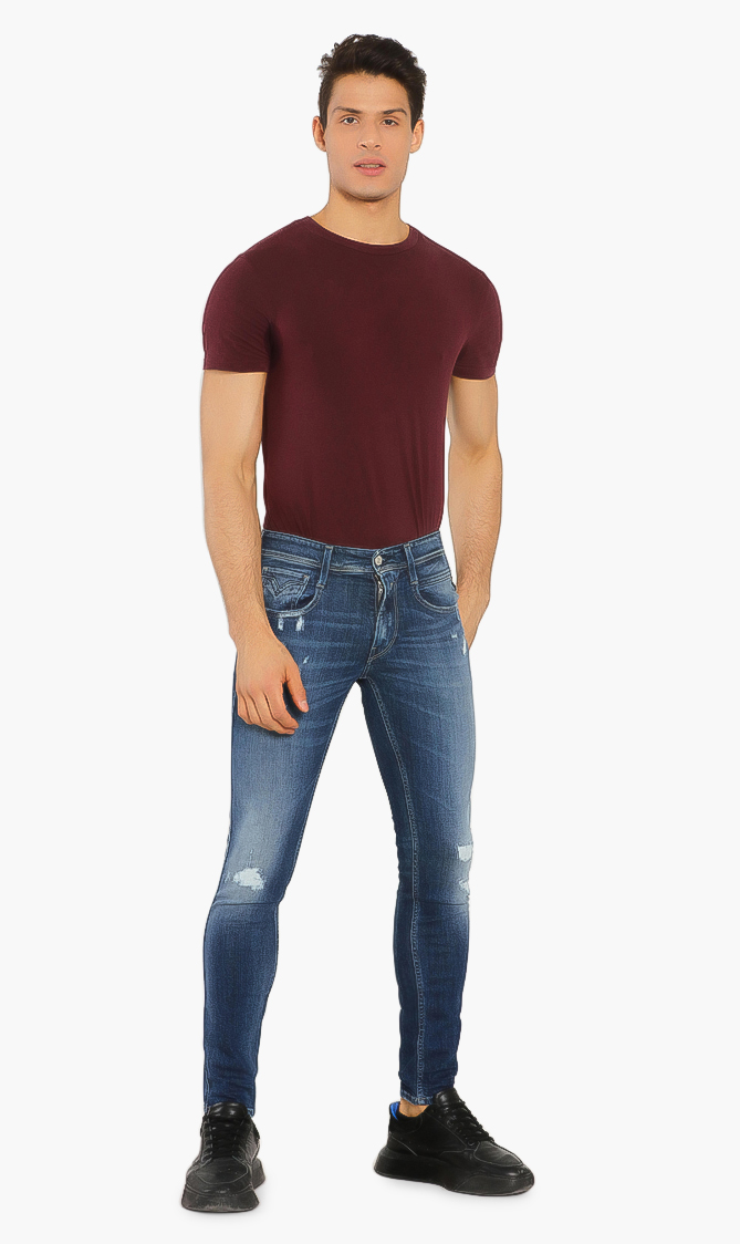 

Anbass Super Stretch Slim Fit Jeans, Blue