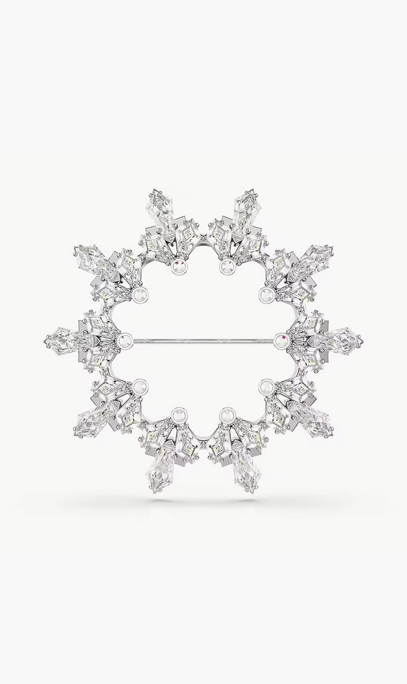 

Swarovski Silver Idyllia Brooch for Women | The Deal Outlet