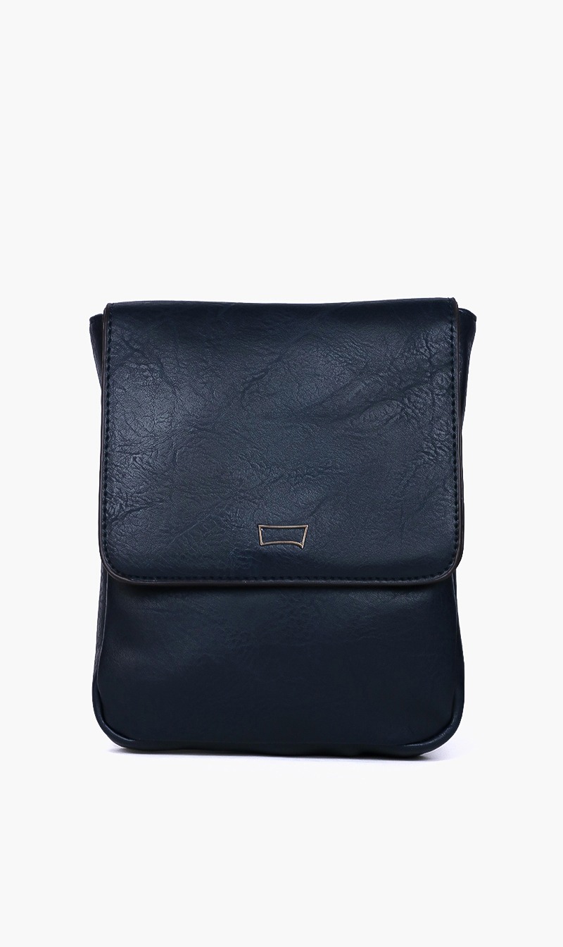 

Solid Leather Crossbody Bag, Black