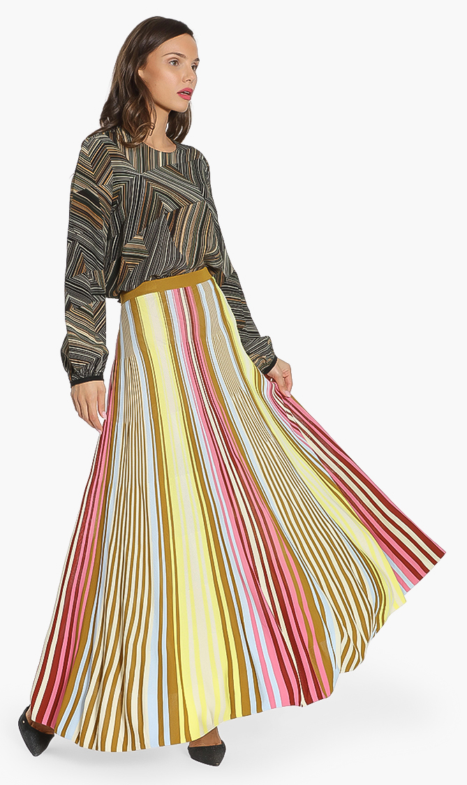 

Marina Rinaldi Giovanna Stripes Skirt