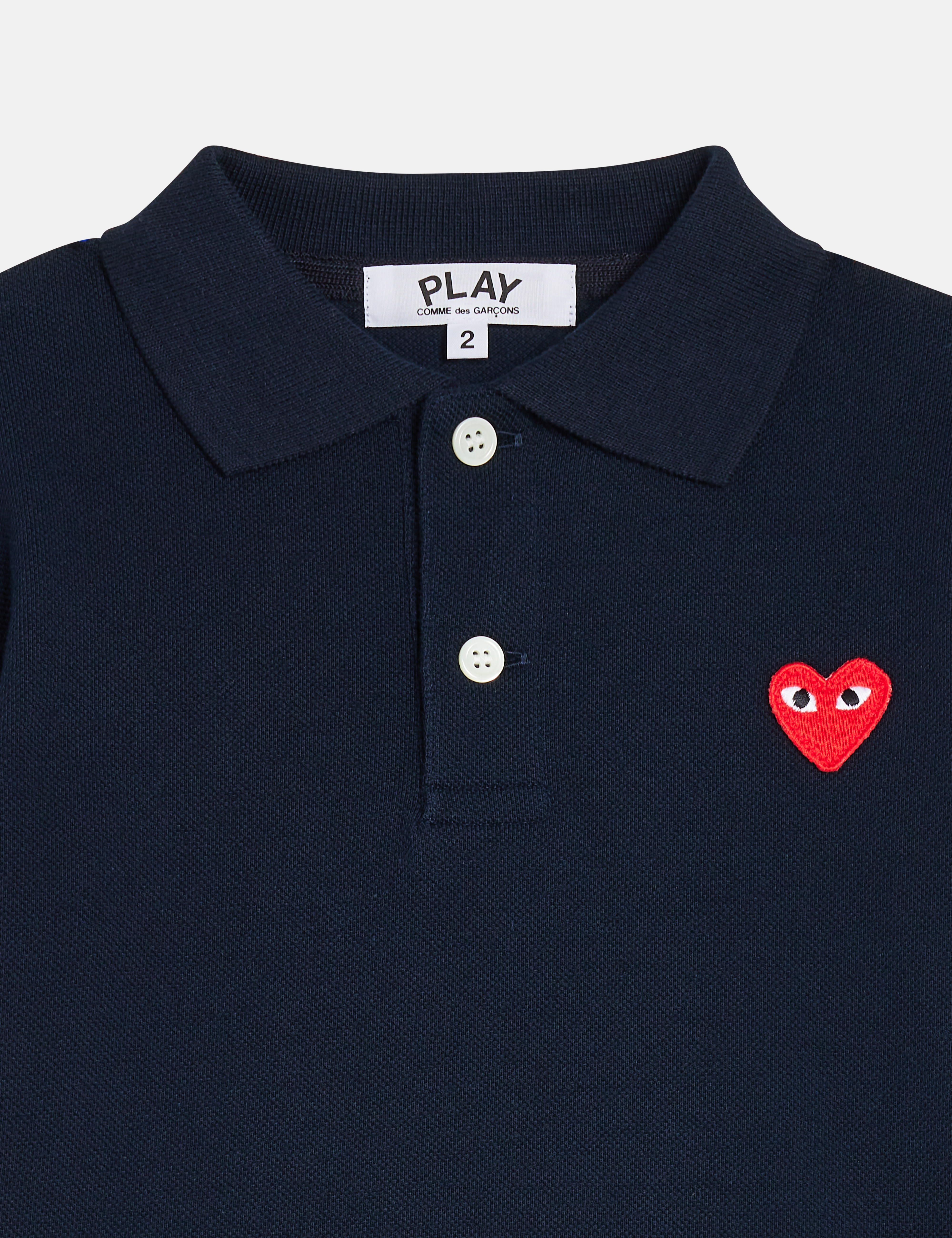 

Heart Embroidered Polo Shirt, Blue
