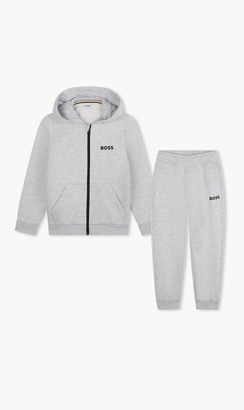 

Hugo Boss Grey Logo Tracksuit for Boys | The Deal Outlet