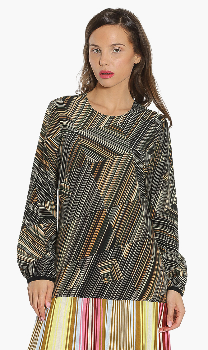 

Longchamp Striped Long Sleeves Blouse
