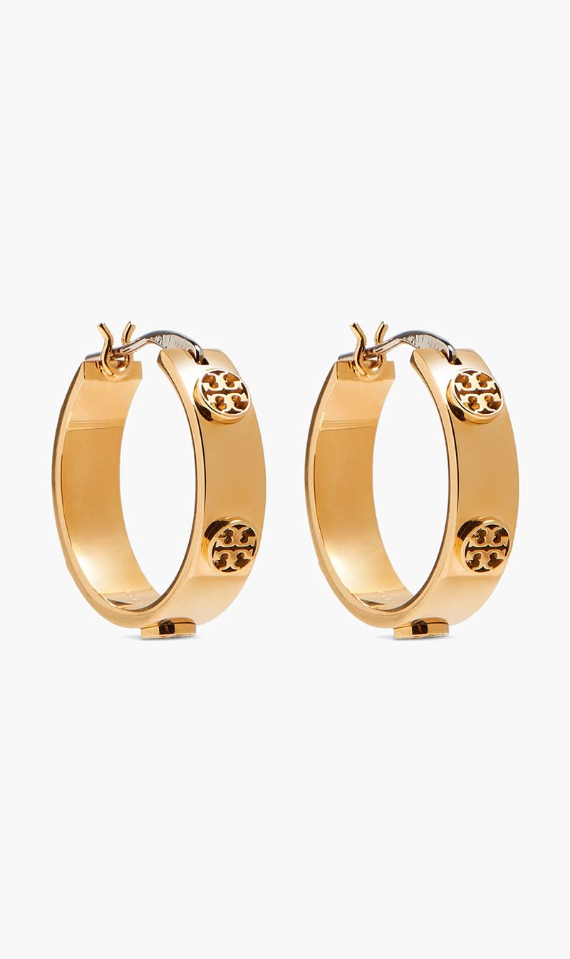 

Tory Burch Gold Miller Stud Huggie Earring for Women
