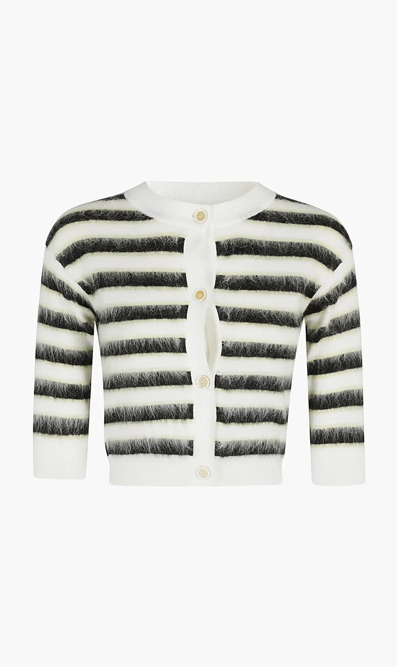 

Marni White Striped Cardigan for Women | The Deal Outlet