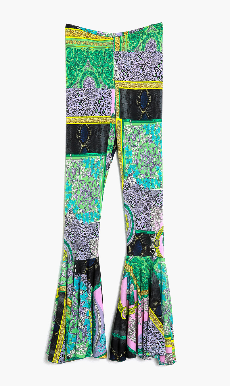 

Versace Green Printed Long Retro Pants for Girls | The Deal Outlet