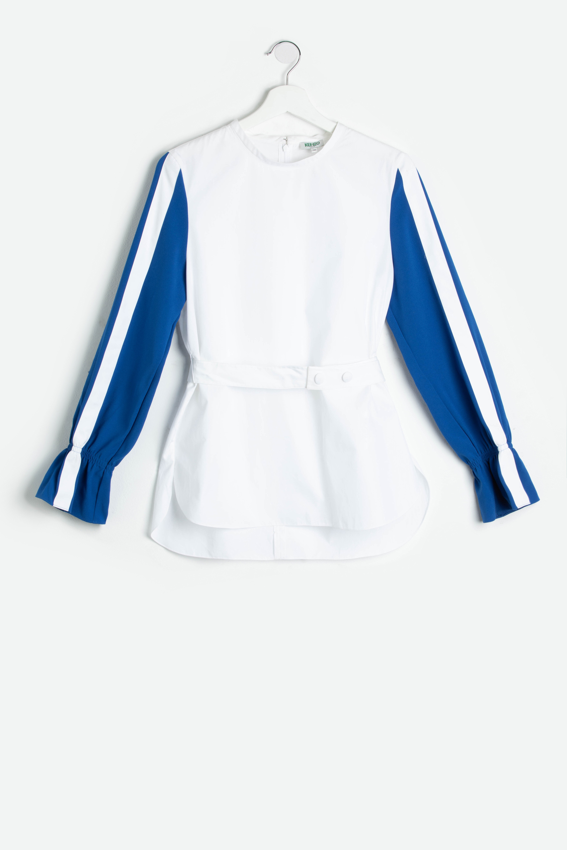 

Belted Long Sleeves Top, White