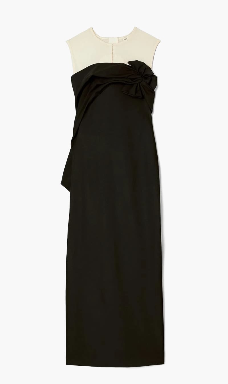 

Tory Burch Black Knotted Stretch Wool Dress for Women | The Deal Outlet