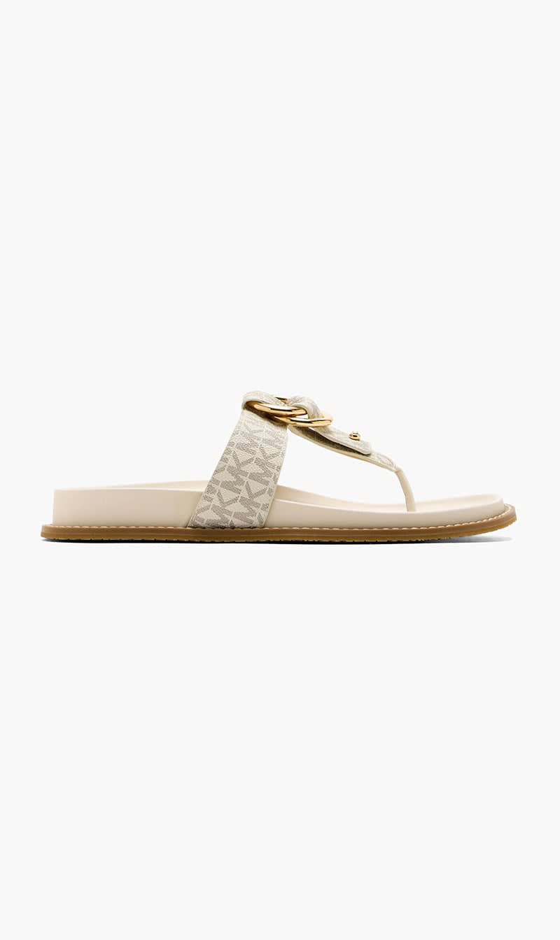 White Michael Kors Black Jaden Thong Sandals for Women