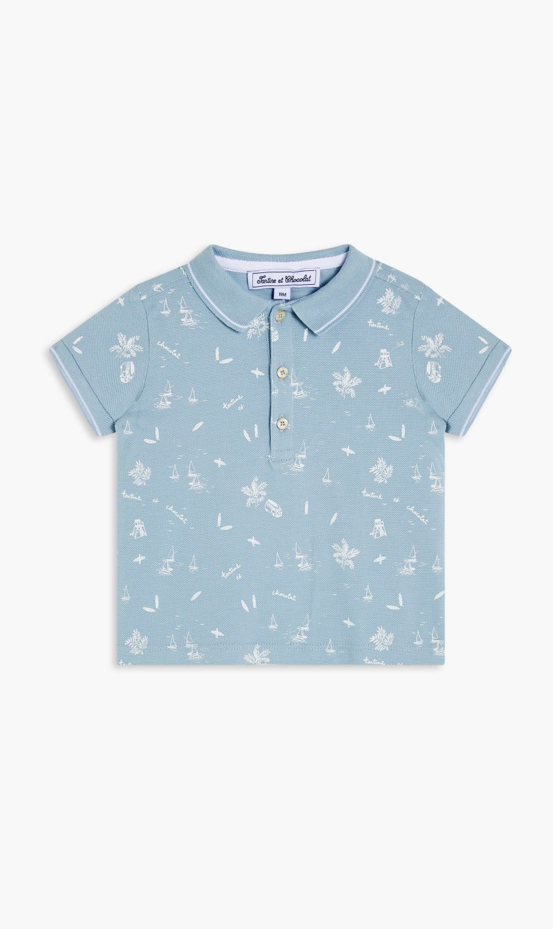 

Tartine Et Chocolat Blue Polo for Kids | The Deal Outlet