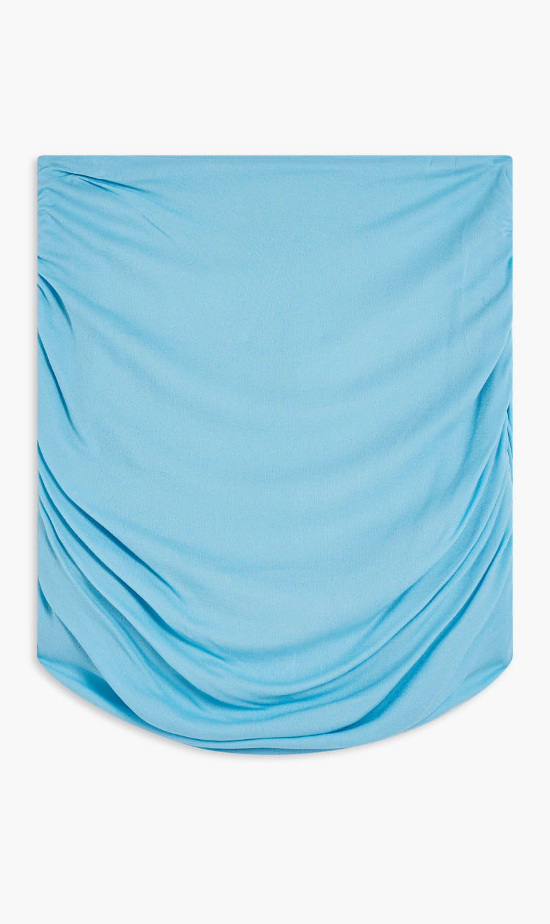 

Tory Burch Blue Ruched Mini Skirt for Women | The Deal Outlet