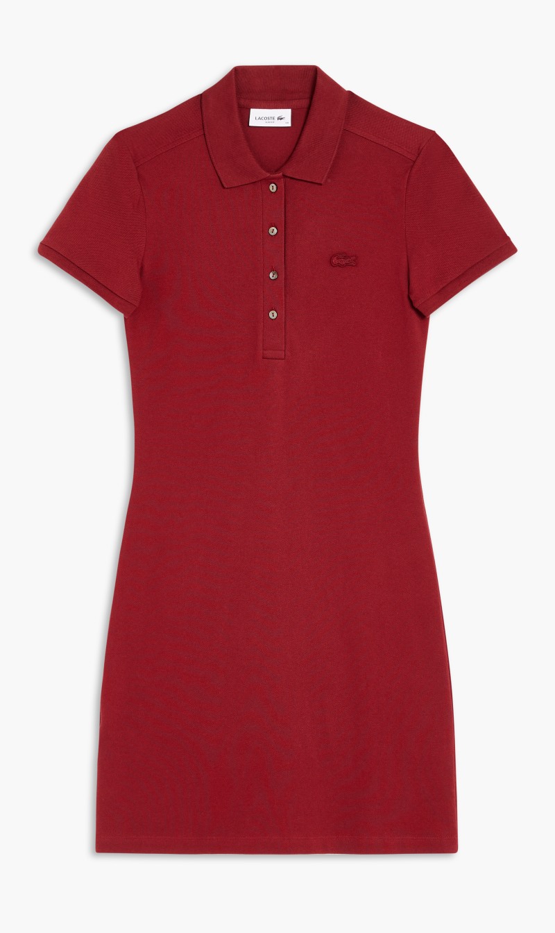 

Lacoste slim fit short sleeve dress | the deal outlet, Red