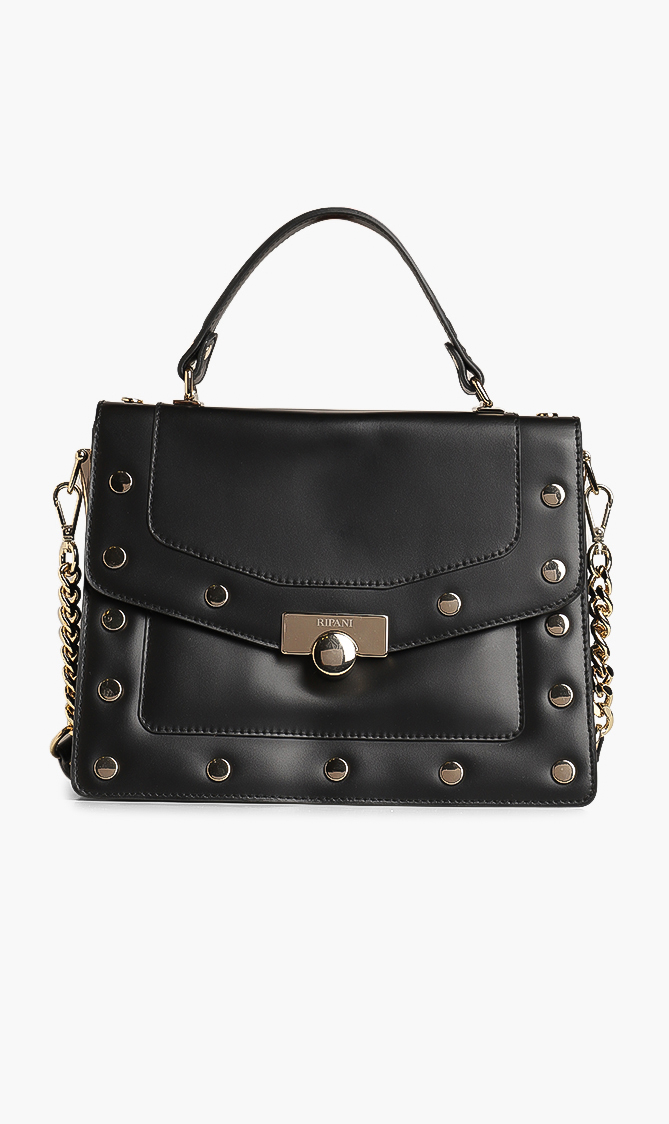 

RIPANI Studded Leather Crossbody Bag