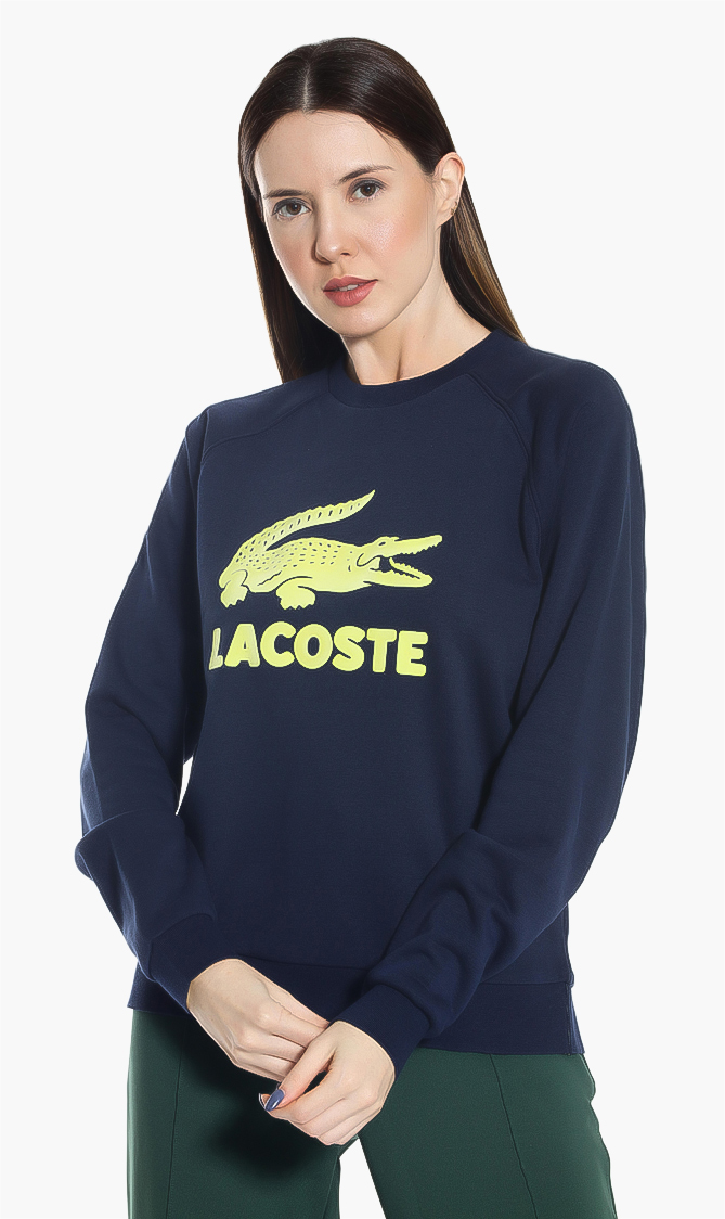 

Lacoste Oversized Croc Print Fleece Sweatshirt