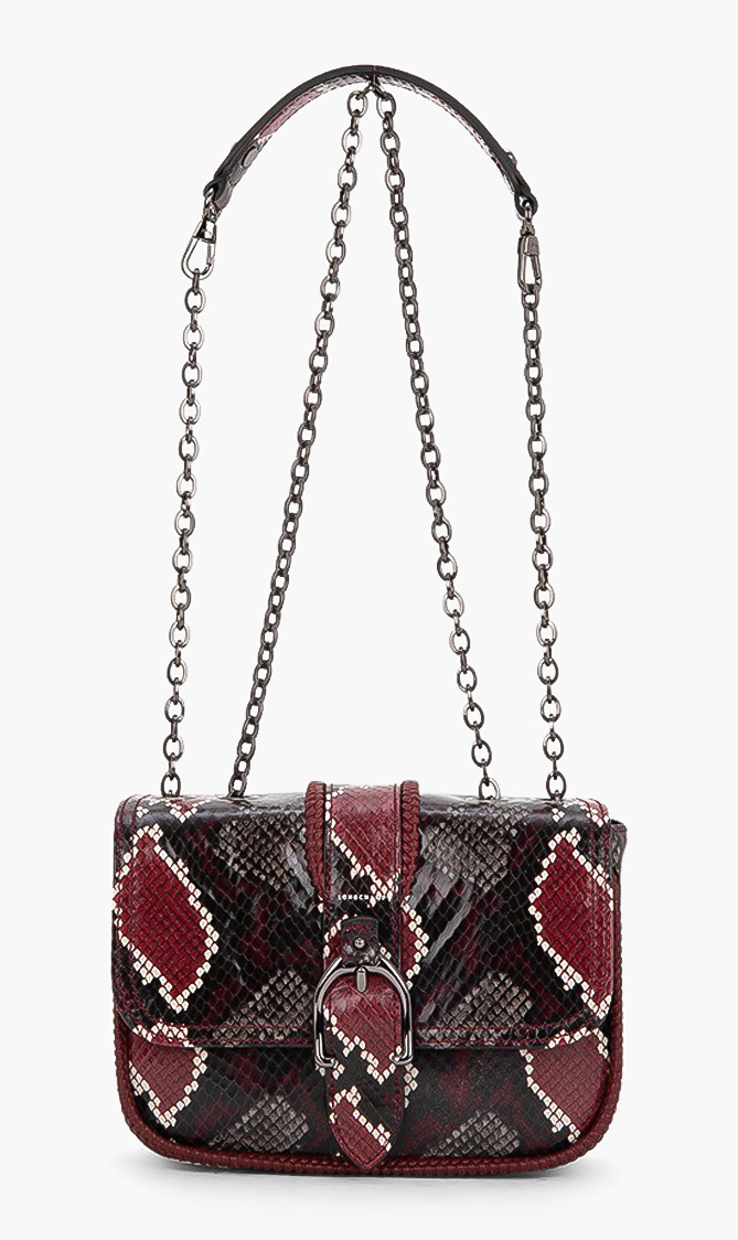 

Longchamp Snake-print Leather Crossbody Bag
