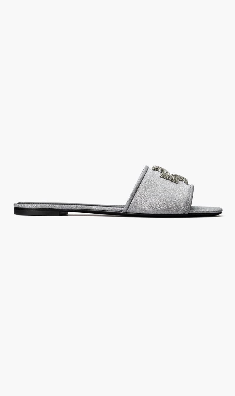 

Tory Burch Grey Eleanor Pave Slide for Women | The Deal Outlet