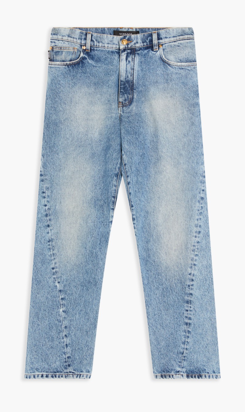

Jeans Relaxed Fit Faded Stone Wash Blue