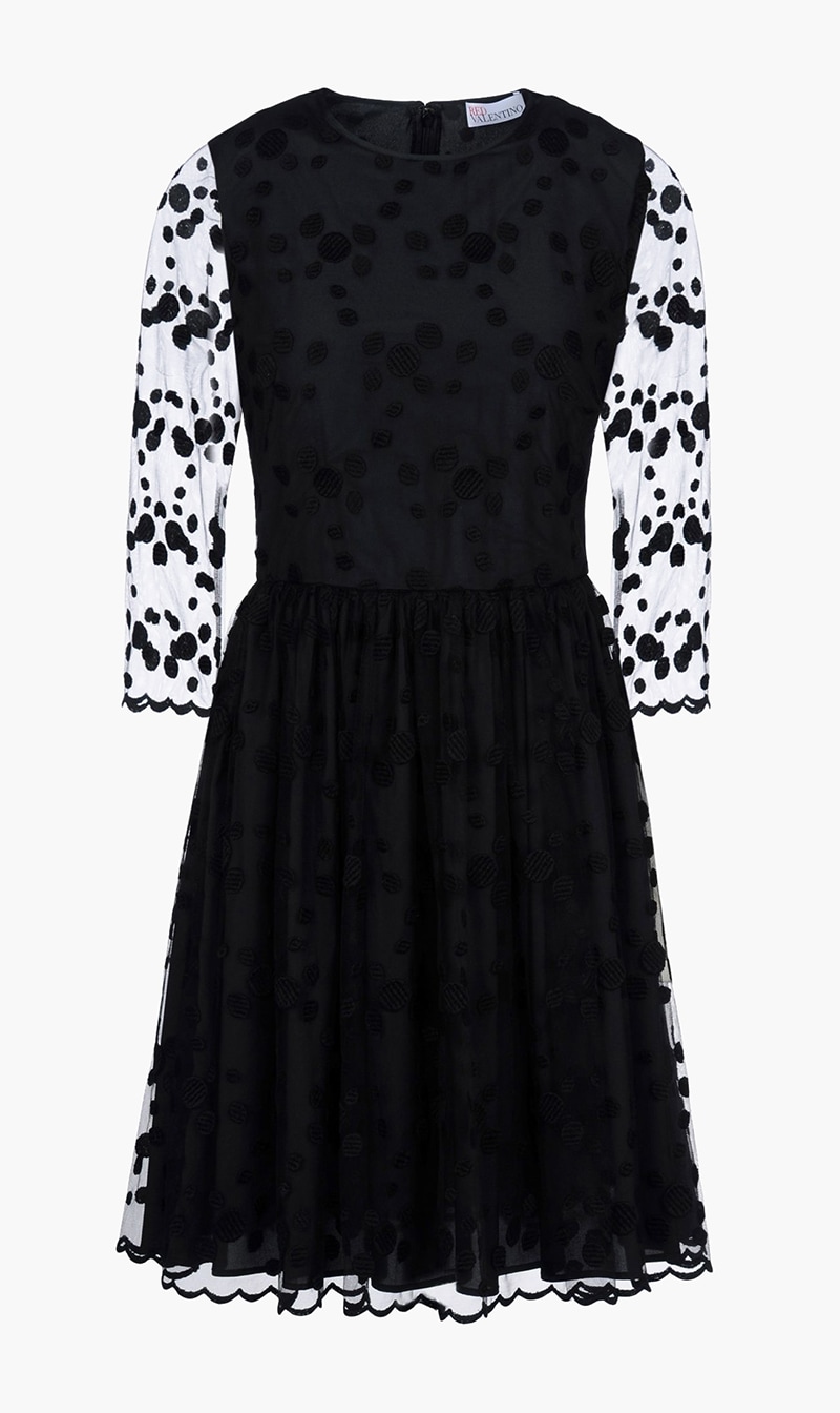 

Red Valentino Polka Dot Embroidered Dress