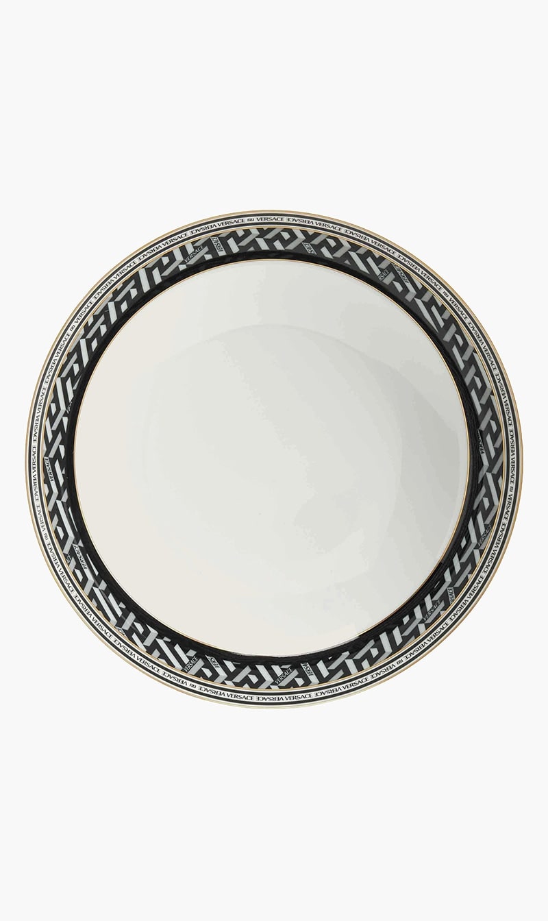 

Versace Black La Greca Signature Soup Plate White 21cm | The Deal Outlet