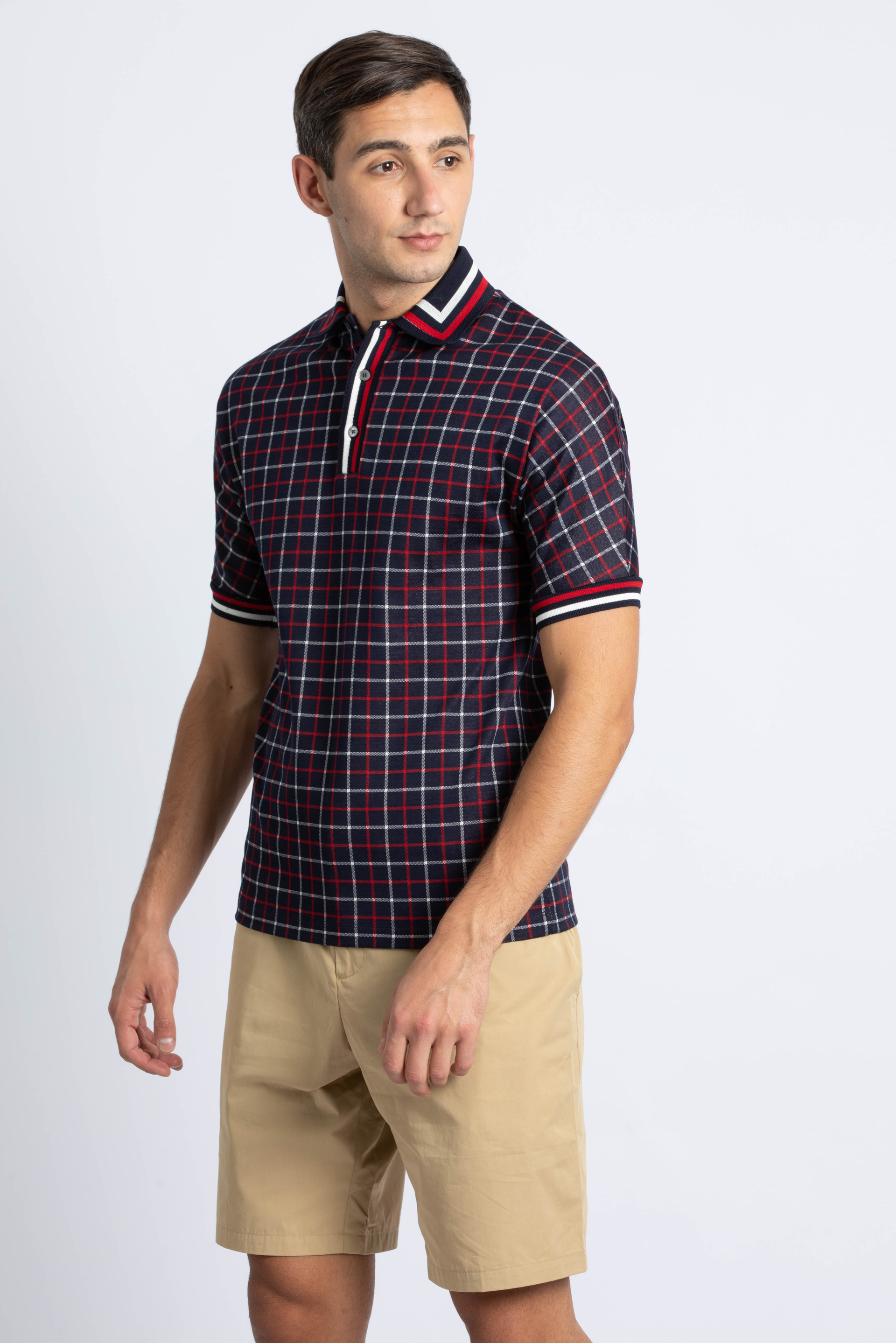 

Paul Smith Checked Cotton Polo Shirt