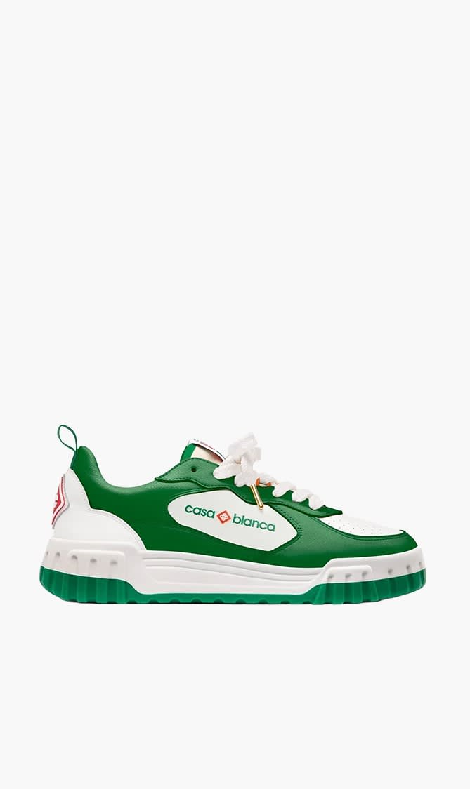 

Casablanca Paris Green Court Sneakers for Men | The Deal Outlet