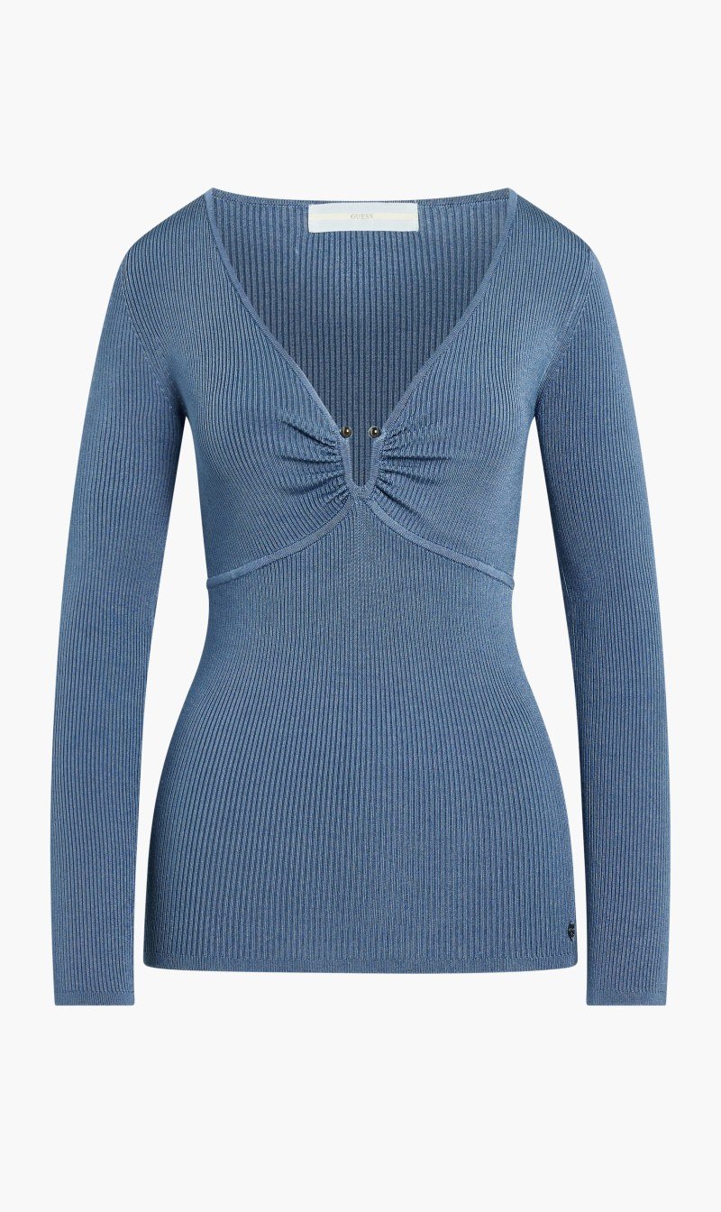

Guess Blue Nicole Long Sleeve Sweater for Women | The Deal Outlet