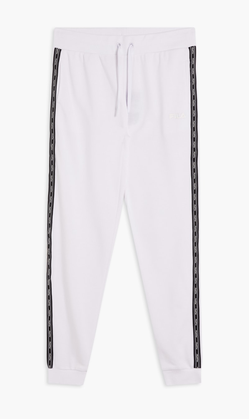

Fila White Jogger Pant Logo Tape for Women | The Deal Outlet
