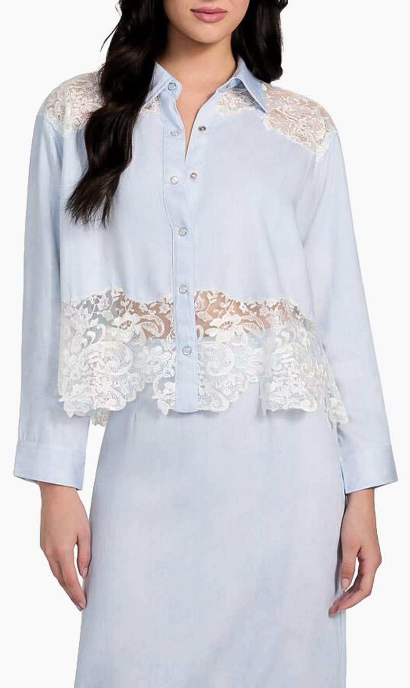 Guess Blue Evie Lyocell Top for Women