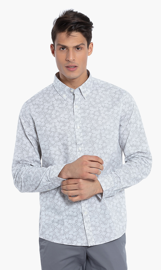 

Michael Kors Slim Fit Stretch Floral Print Long Sleeves Shirt