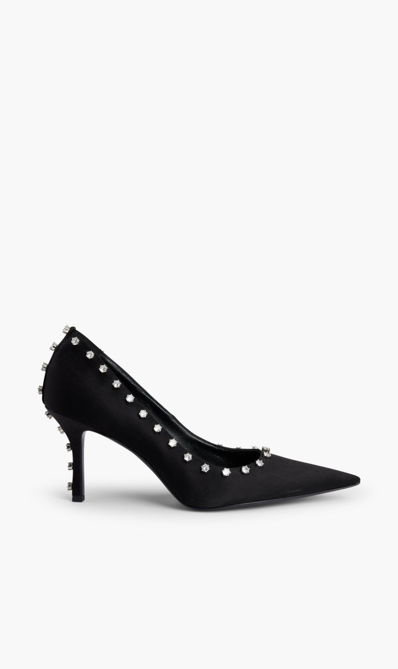 

Alexander Wang Black Delphine 85 Crystal Stud Pump for Women | The Deal Outlet