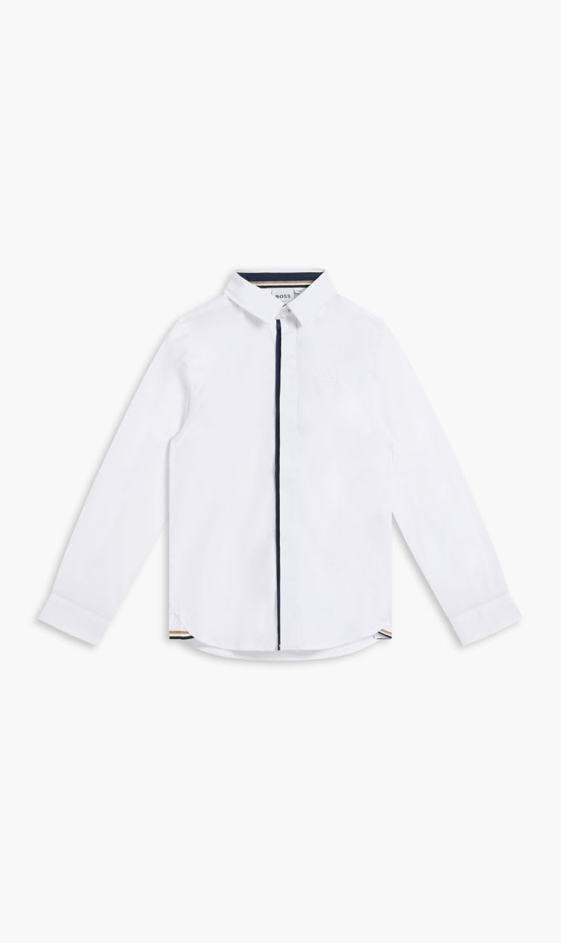 

Hugo Boss White Long Sleeved Shirt for Boys | The Deal Outlet