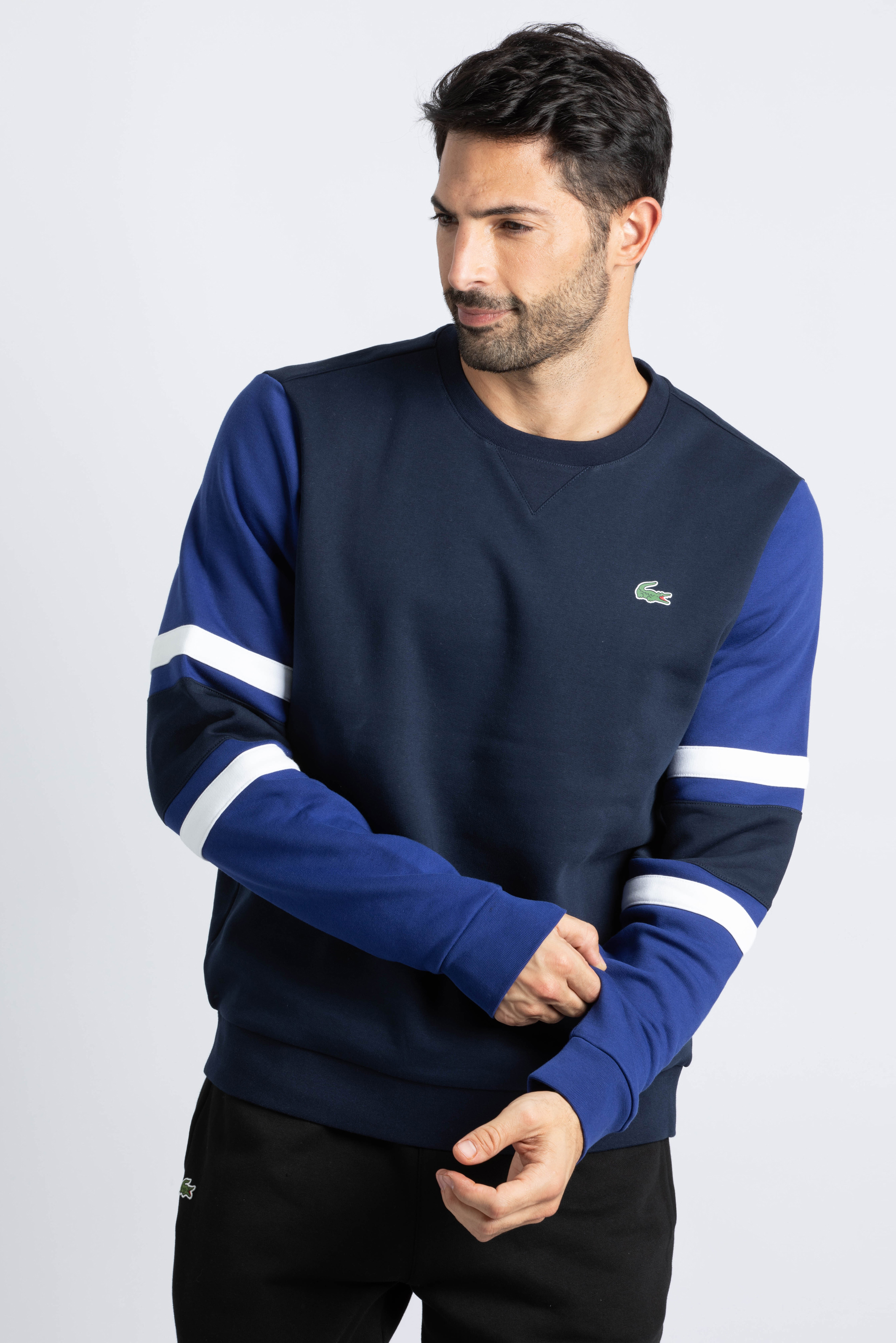 

Lacoste Striped Sleeves Fleece Sweatshirt
