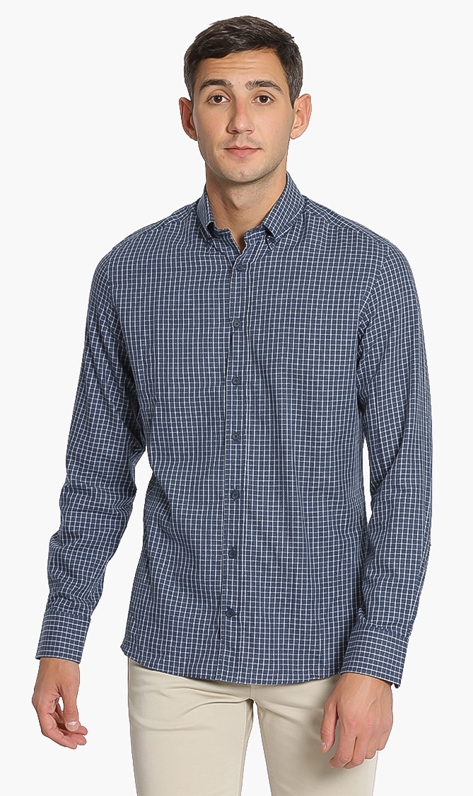 

Hackett London Check Pattern Slim Fit Shirt