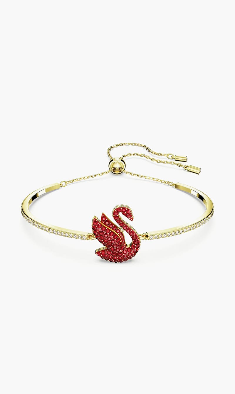 

Swarovski Others Iconic Swan Bracelet Xs Red Scar/gos S for Women | The Deal Outlet