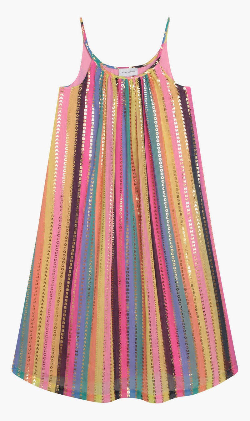 

Marc Jacobs Multi-color Logo Striped Dress for Girls | The Deal Outlet