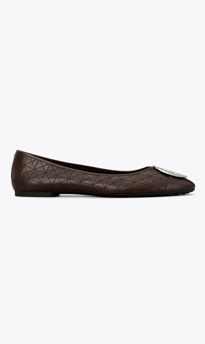 

Tory Burch Beige Claire Quilted Ballet for Women | The Deal Outlet
