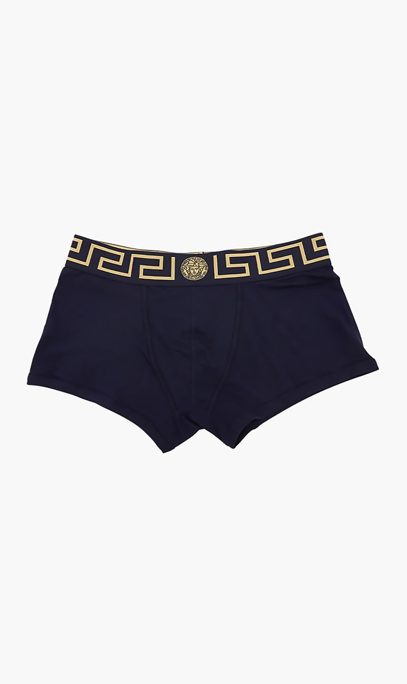 

Versace Blue Greca Border Trunks for Men | The Deal Outlet